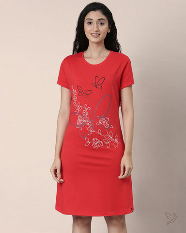 Long Tee - Red Chilli