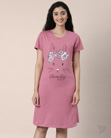 Long Tee - Heather Rose