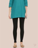 Cotton Ankle Legging - Carbon Black