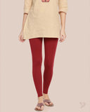 Cotton Ankle Legging - La Burgandy