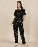 Rainbow Printed Co-ord Set - Jet Black