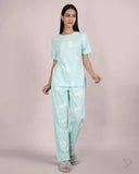 Rabbit Printed Co-ord Set - Plume