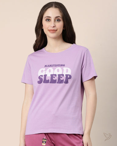 Relaxed fit tee - Regal Orchid