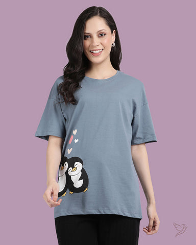 Oversize Tee - Blue Mirage
