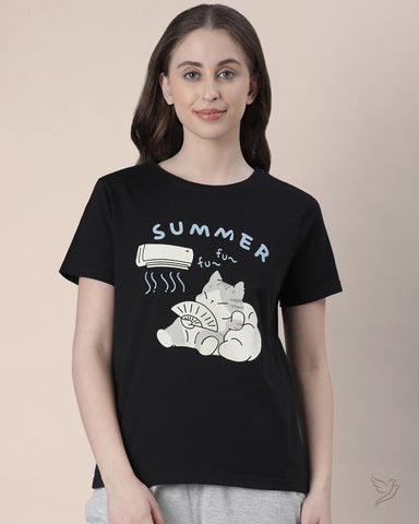 Relaxed fit tee - Jet Black