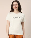 Relaxed fit tee - Ivory Snow