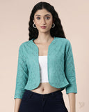 Shrug Lace - Teal Blue