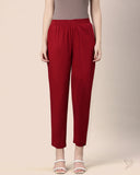 Flexi Kurti Pant - Cherry Berry