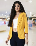 Shrug Asymentrical Hem - Mustard
