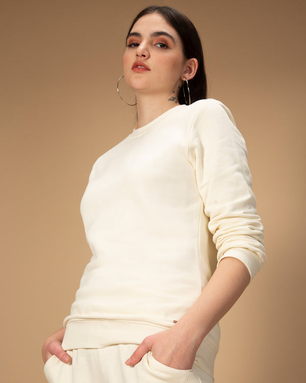 Women Sweat Shirt - Off White