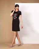 Lounge Wear Long Tee - Black