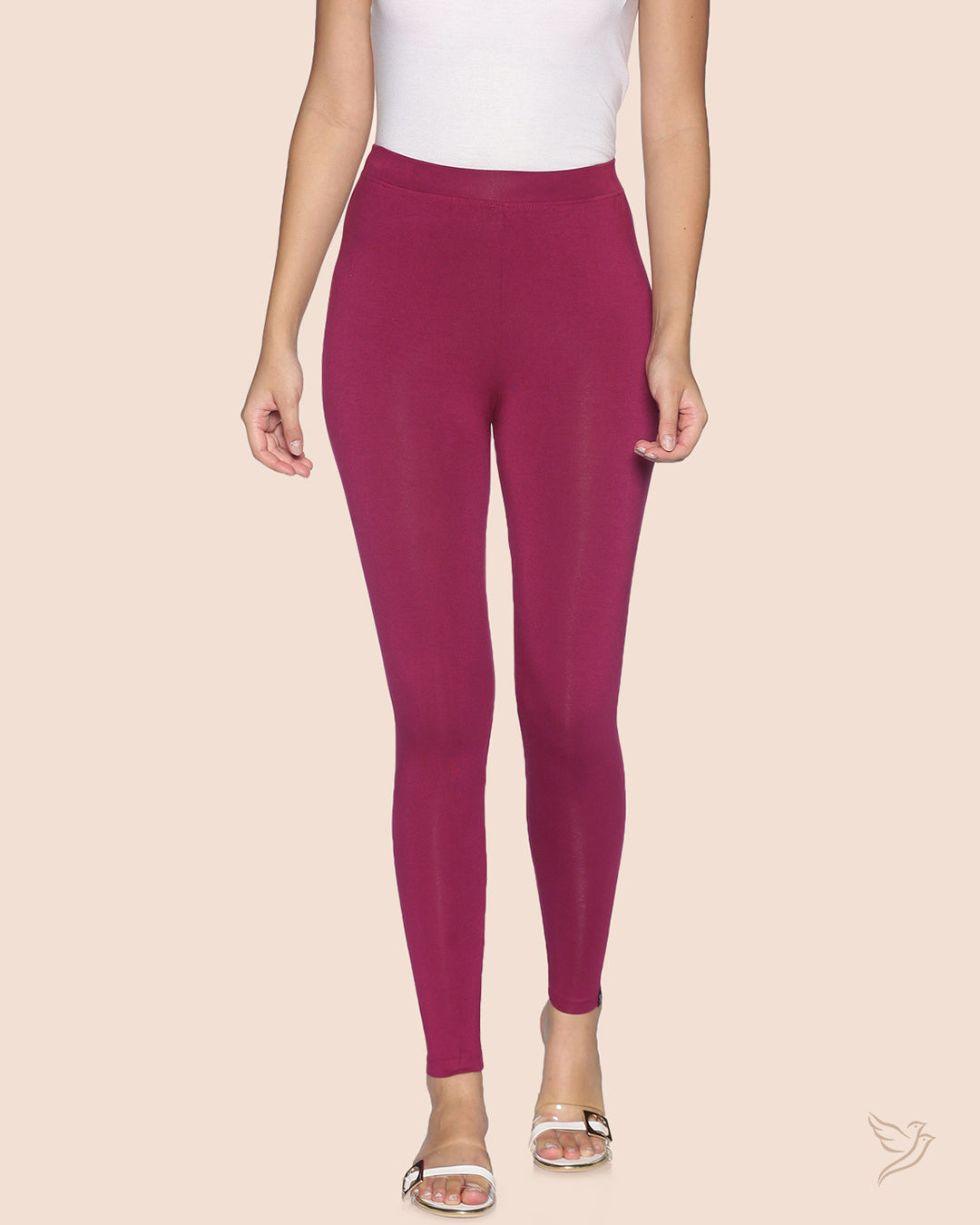 Women Viscose Ankle Legging - Candle Light – Twin Birds Store