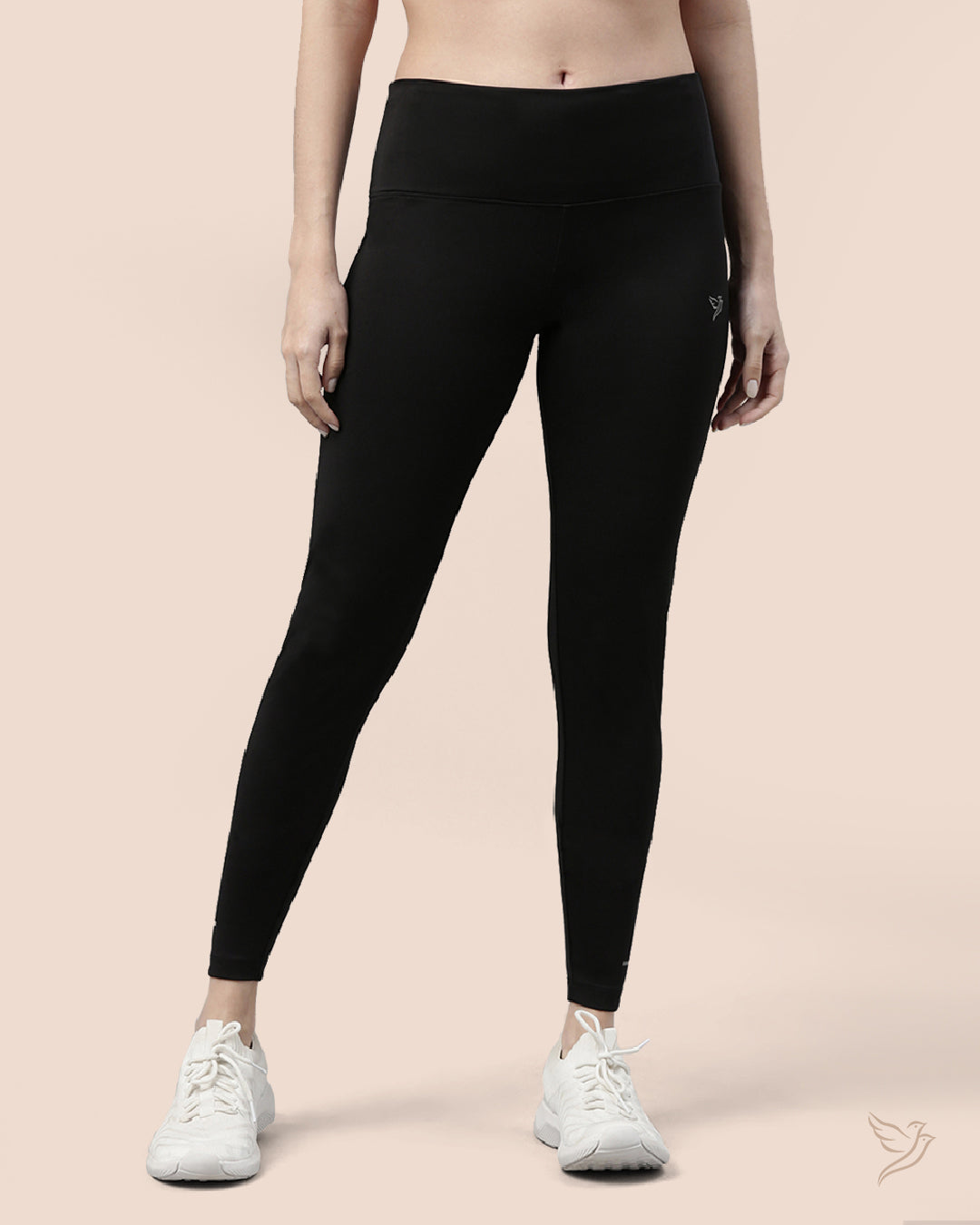 Buy Twinbirds Black Women Performance Tights High-Waist online