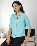 Casual Shirt - Cyan