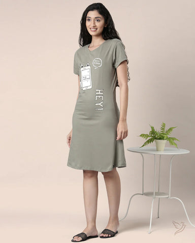 Lounge Wear Long Tee - Vetiver