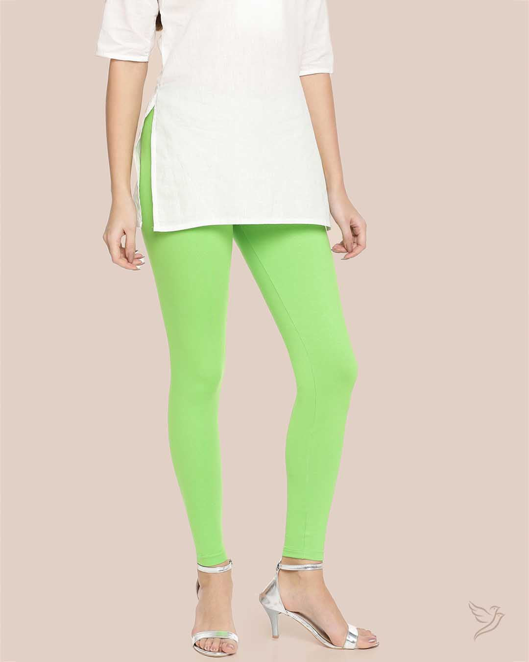 Chloro Phyll Cotton Ankle Legging for Women