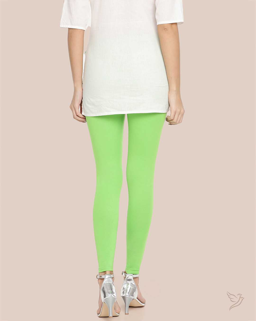 Chloro Phyll Cotton Ankle Legging for College girls