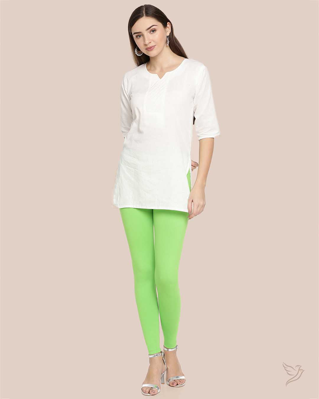 Stylish Chloro Phyll Cotton Ankle Legging 