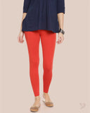 Cotton Ankle Legging - Coral Flame