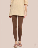 Cotton Ankle Legging - Mocha Bean