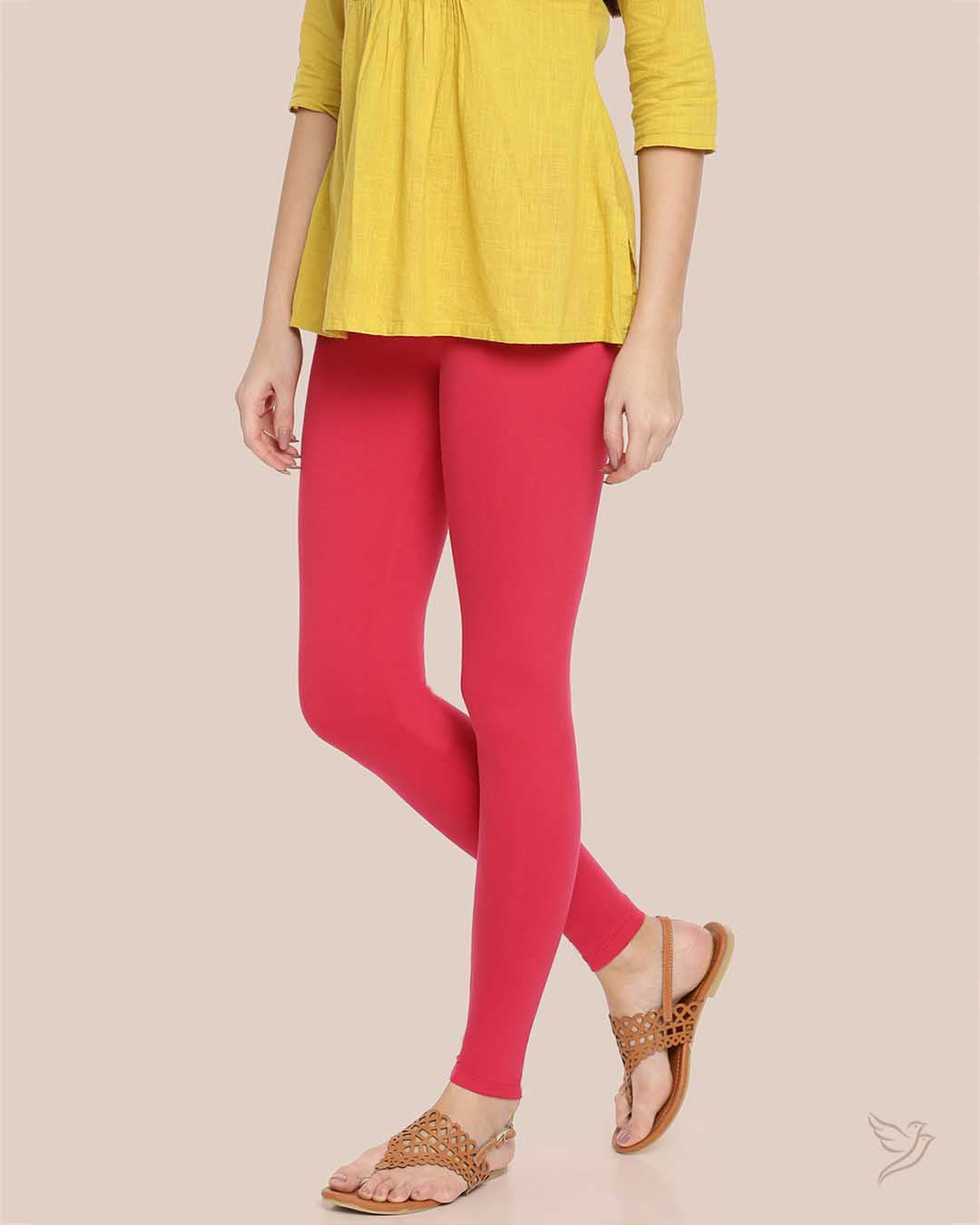 Pink Paradise Cotton Ankle Legging for Women