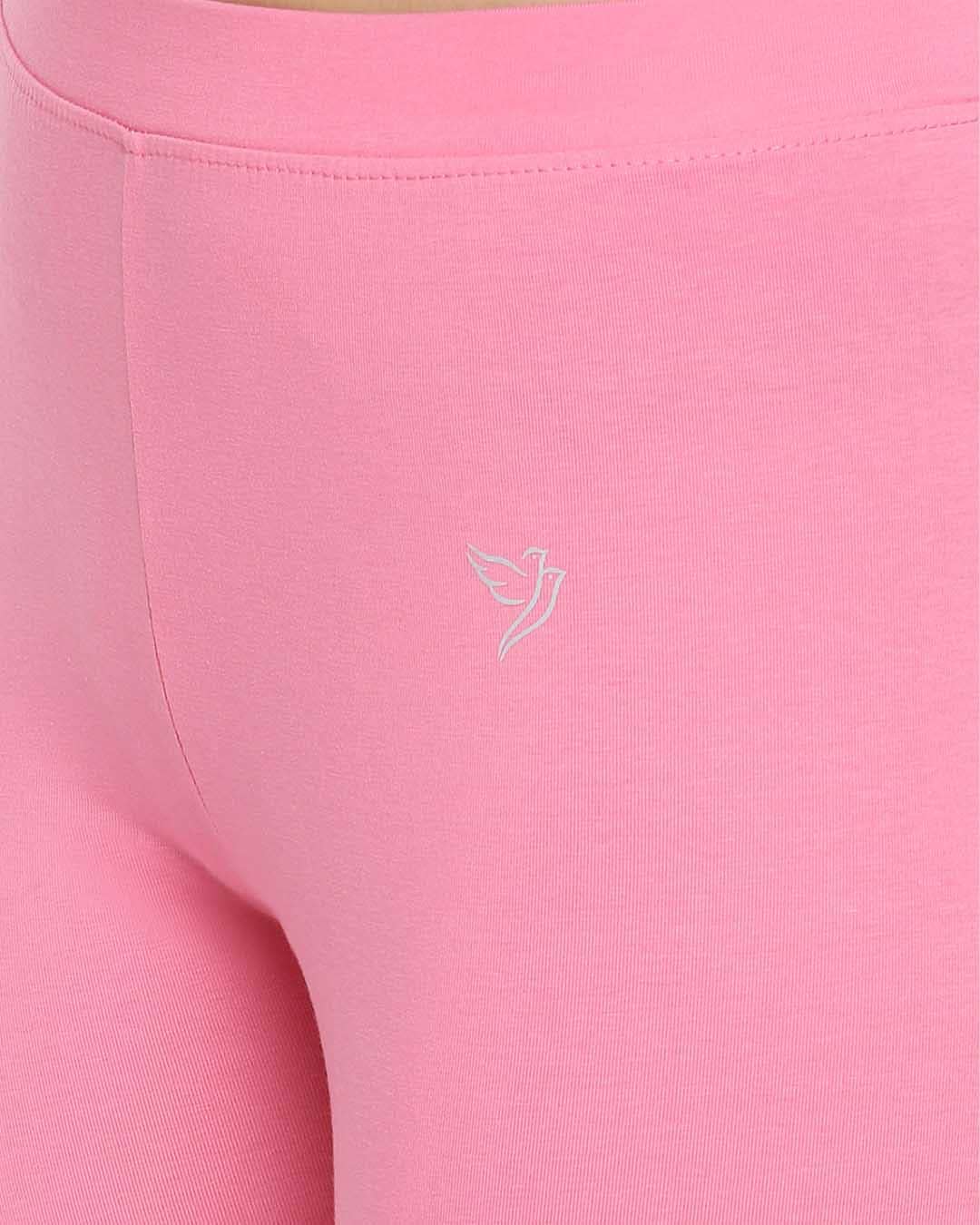 Luxury Pure Magenta Cotton Ankle Legging  