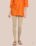 Cotton Ankle Legging - Sand Castle