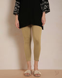 Viscose 7/8 High Ankle/Cropped Leggings - Sand Storm