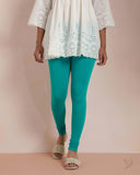 Cotton Churidar Legging - Pool Side