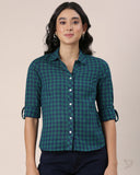 Casual Shirt - Peacock Feather