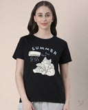 Relaxed fit tee - Jet Black
