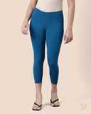 Viscose 7/8 High Ankle/Cropped Leggings - Sea Port