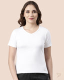 Basic V-Neck Tee - White