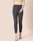 Viscose 7/8 High Ankle/Cropped Leggings - Shadow Grey