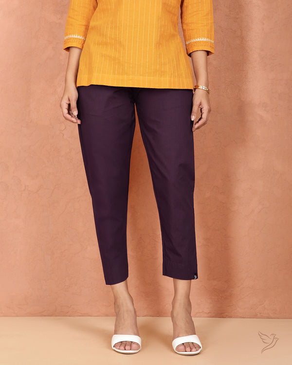 Cotton Kurti Pant - Deep Vine