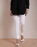 Viscose Churidar Legging - White Plus