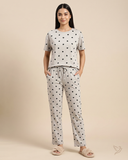 Adobe Printed Co-ord Set - Tiny love Stromy Grey