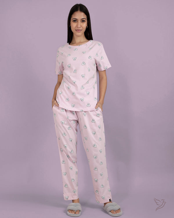 Koala Printed Co-ord Set -  Winsome Orchid.