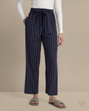 Knotted Striped Palazzo - Navy Ribbon