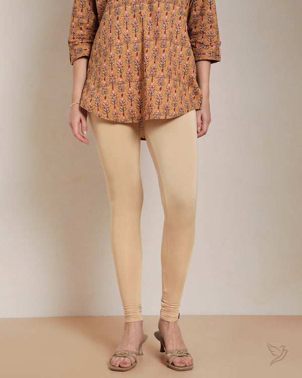 Viscose Churidar Legging - Sugar Cookie