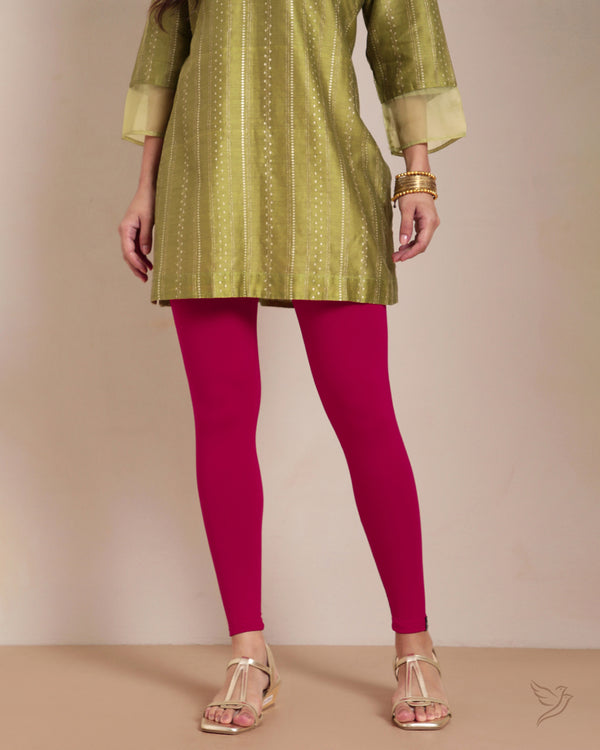 Viscose Ankle Legging - Rose Syrup