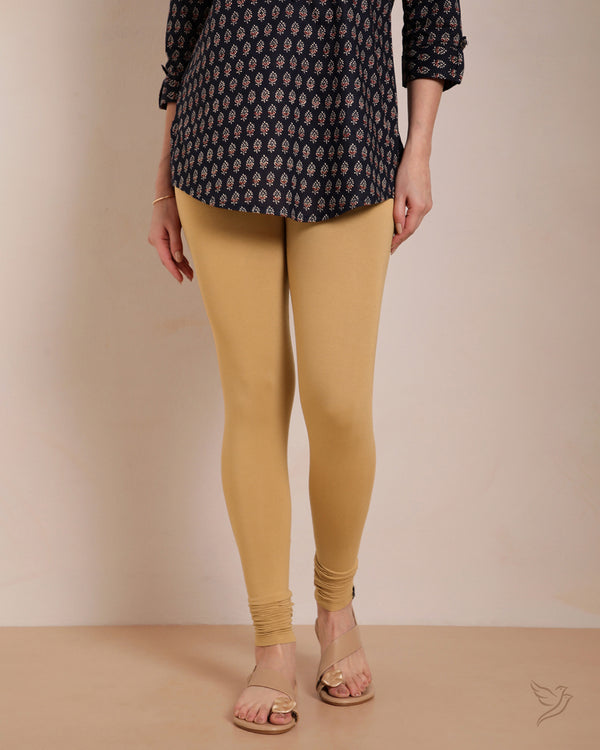 Viscose Churidar Legging - Honey Mustard