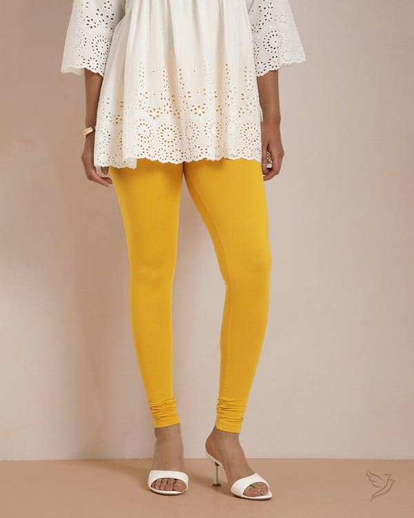 Cotton Churidar Legging - Sweet Corn