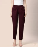 Flexi Kurti Pant - Wine