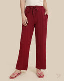 Textured Night Pant - Merlot