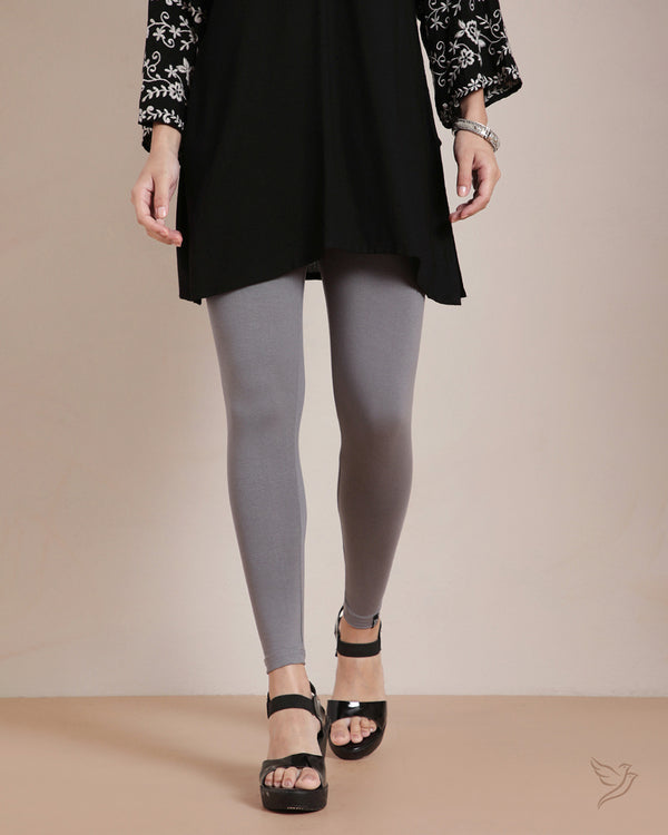 Viscose Ankle Legging - Steel Grey