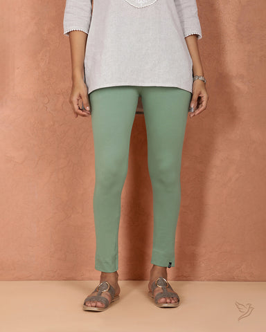 Sleek Kurti Pant - Mint Olive
