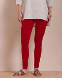 Cotton Churidar Legging - Lava Red