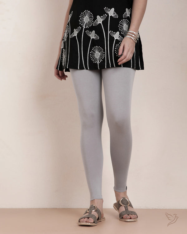 Cotton Ankle Legging - Polar Smoke