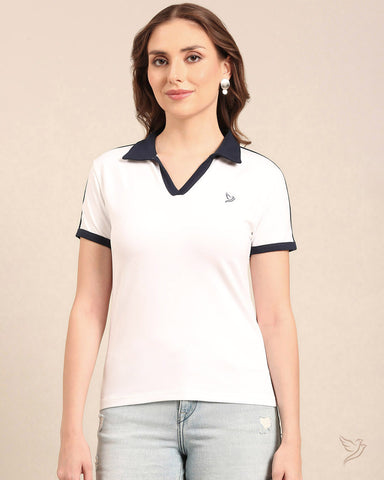 Sporty contrast edge tee